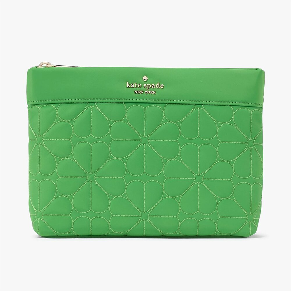 Kate Spade Flower Quilted Cosmetic Pouch NWT